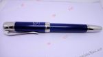 Montblanc Jules Verne Pen Blue&Silver Rollerball Pen for Mens Gift